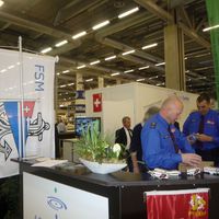 FSM Stand  im Hintergrund Walter Blank  Vertreter Rhein